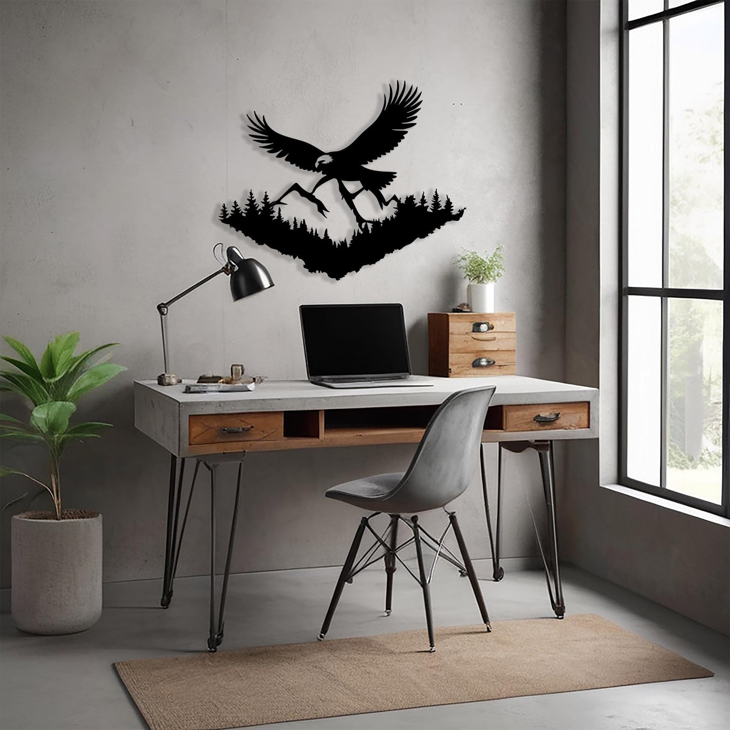 Eagle Mountain Metal Wall Art bedroom interior styling