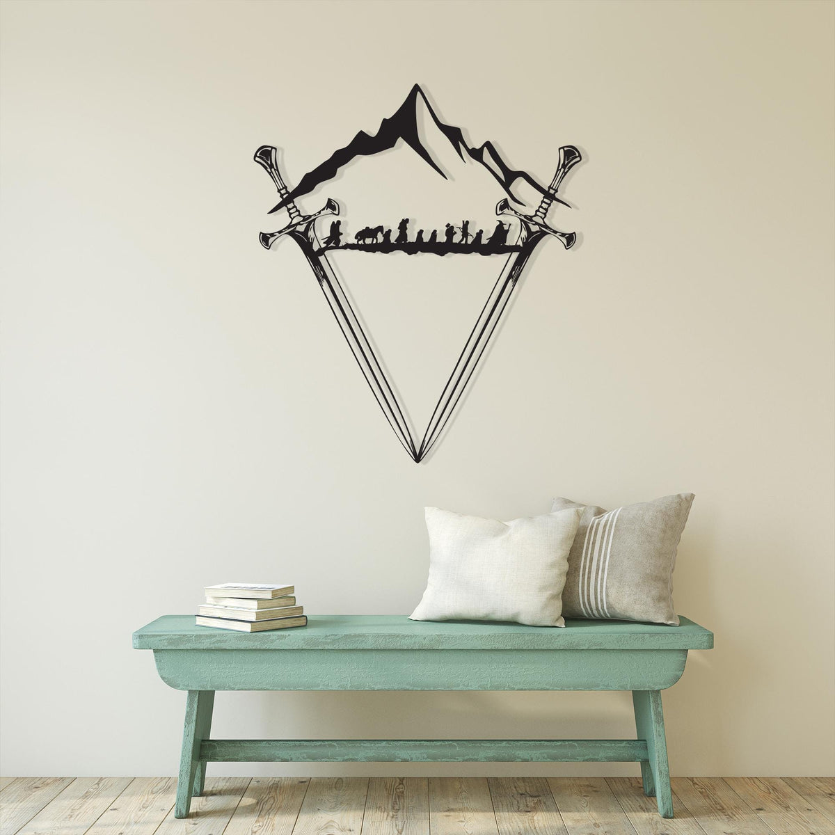Crossed Swords Metal Wall Art bedroom interior styling