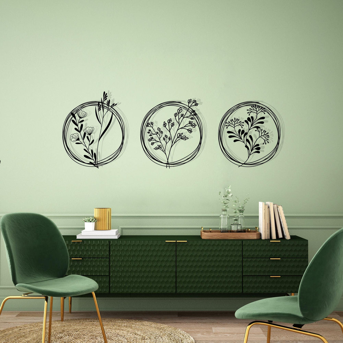 Abstract Face Metal Wall Art bedroom interior styling