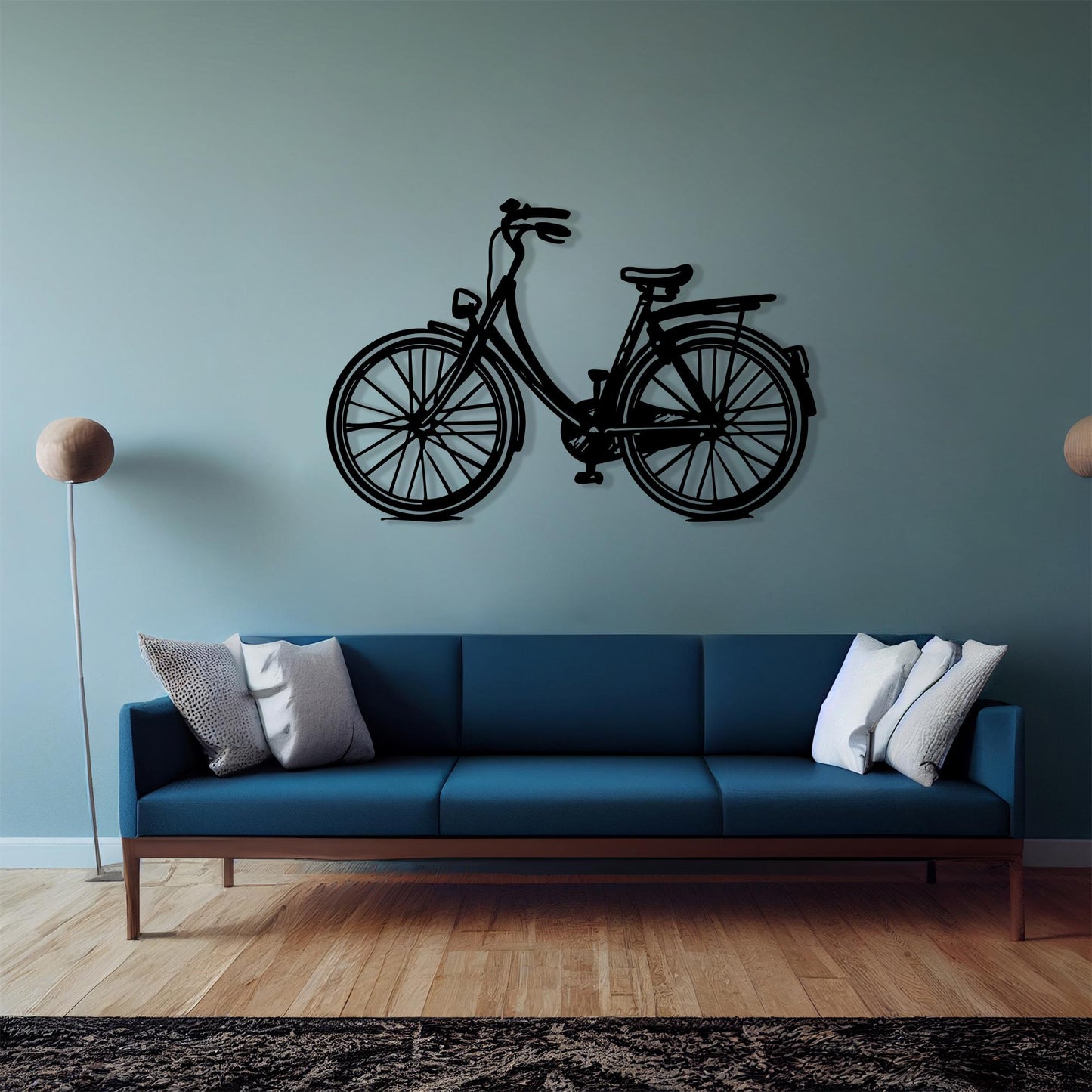 Bicycle Black Metal Wall Art, Minimalist Home Decor for Cyclists, Unique Birthday Gift | Wallsignature