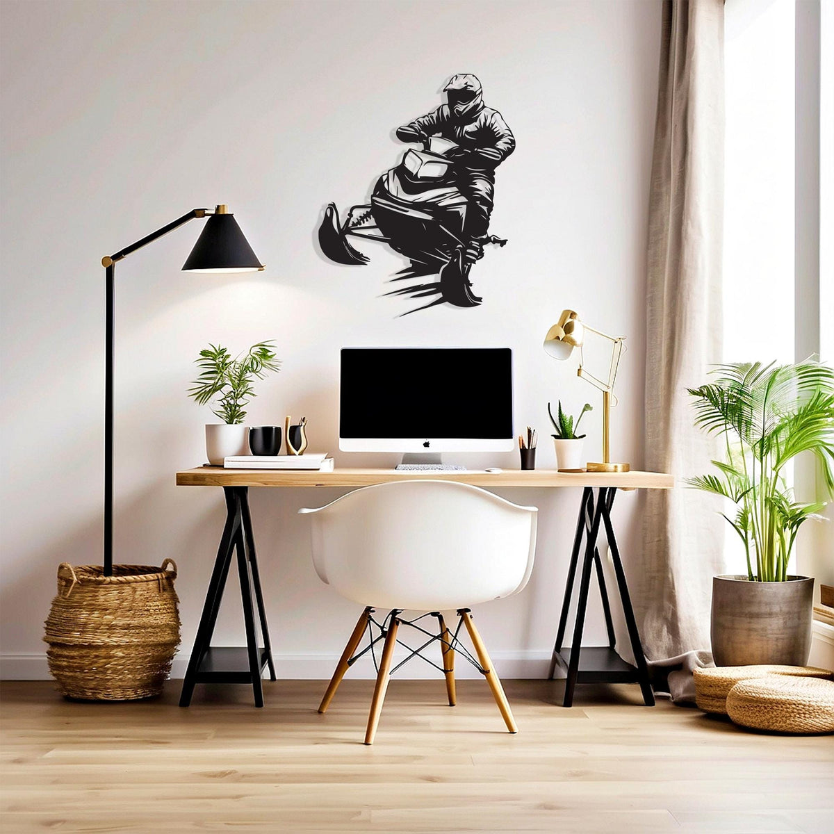 Snowmobile Metal Wall Art bedroom interior styling