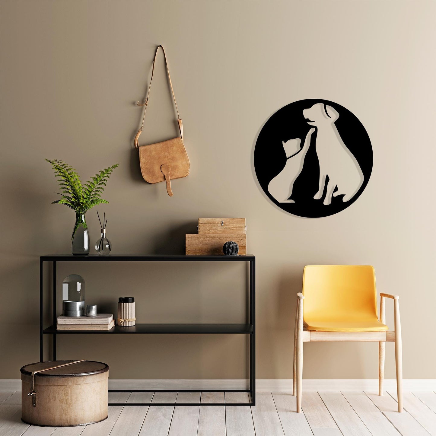Cat and Dog Metal Wall Art, Pet Lover Decor | Wallsignature