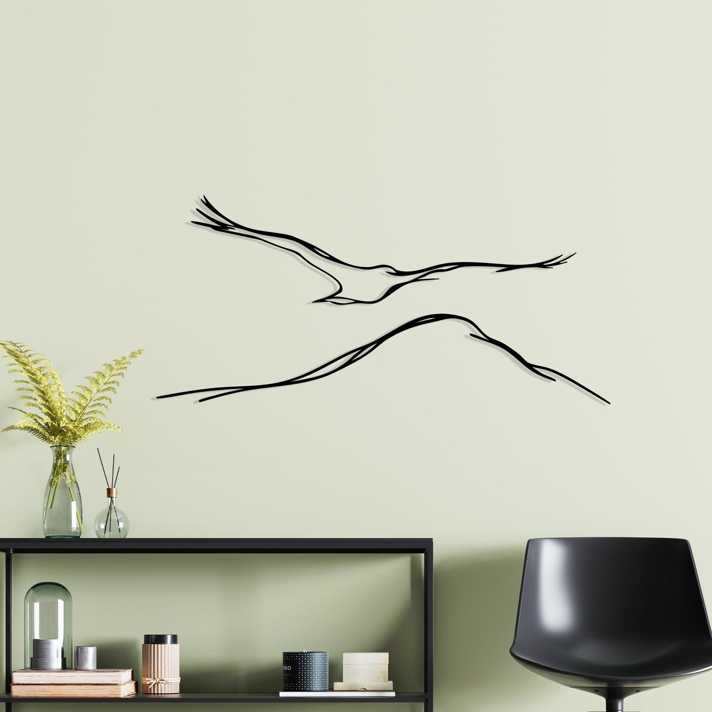 Flying Bird Metal Wall Art bedroom interior styling