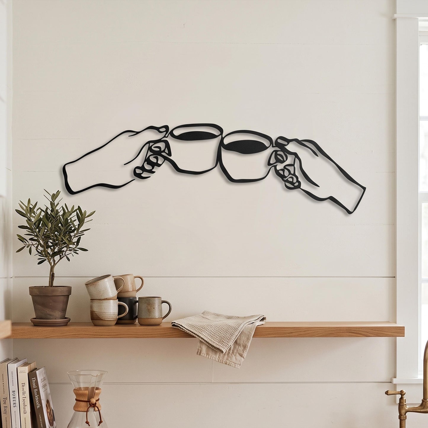 Coffee Cheers Metal Wall Art bedroom interior styling