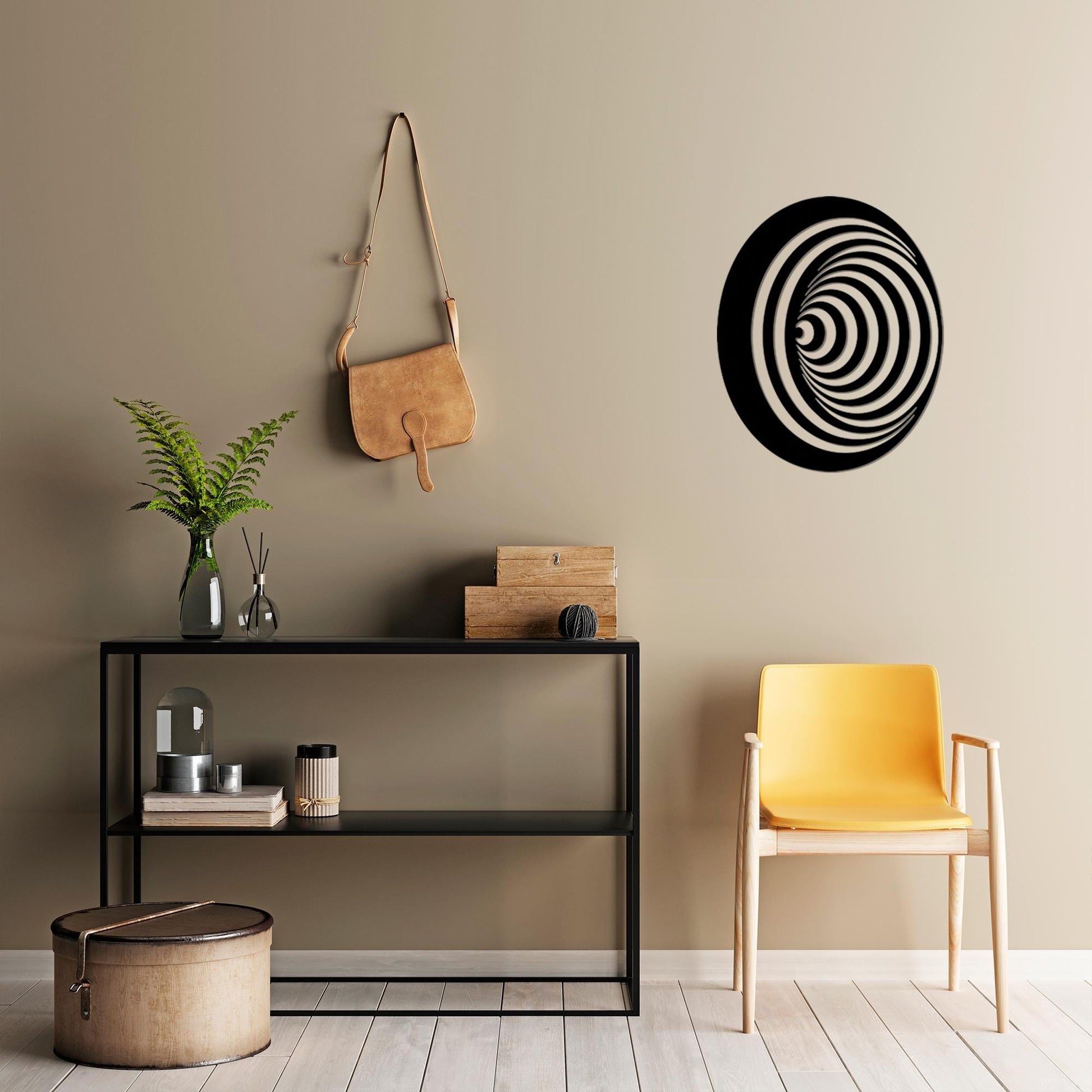 Optical Illusion Metal Wall Art, Modern Geometric Decor | Wallsignature
