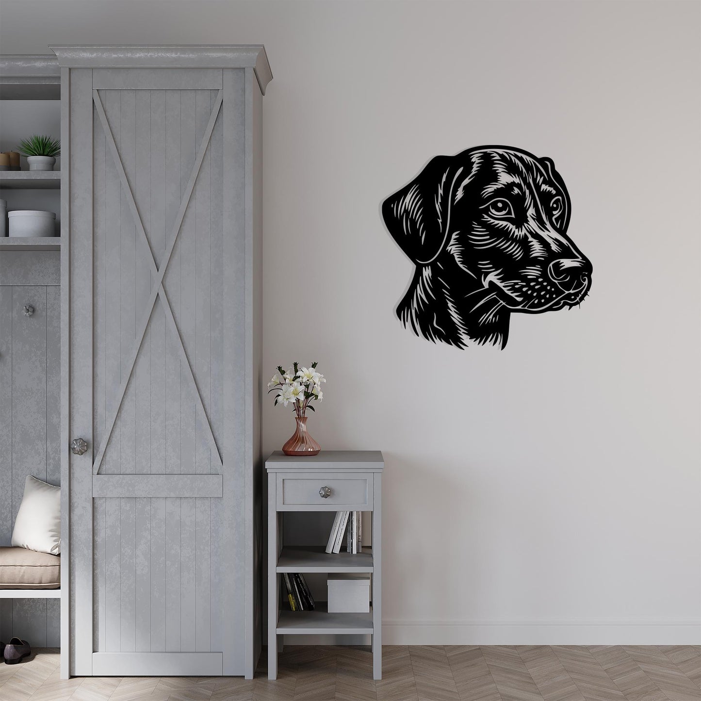 Labrador Metal Wall Art, Dog Silhouette, Modern Home Decor | Wallsignature