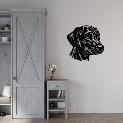 Labrador Metal Wall Art close-up of the powder-coated finish