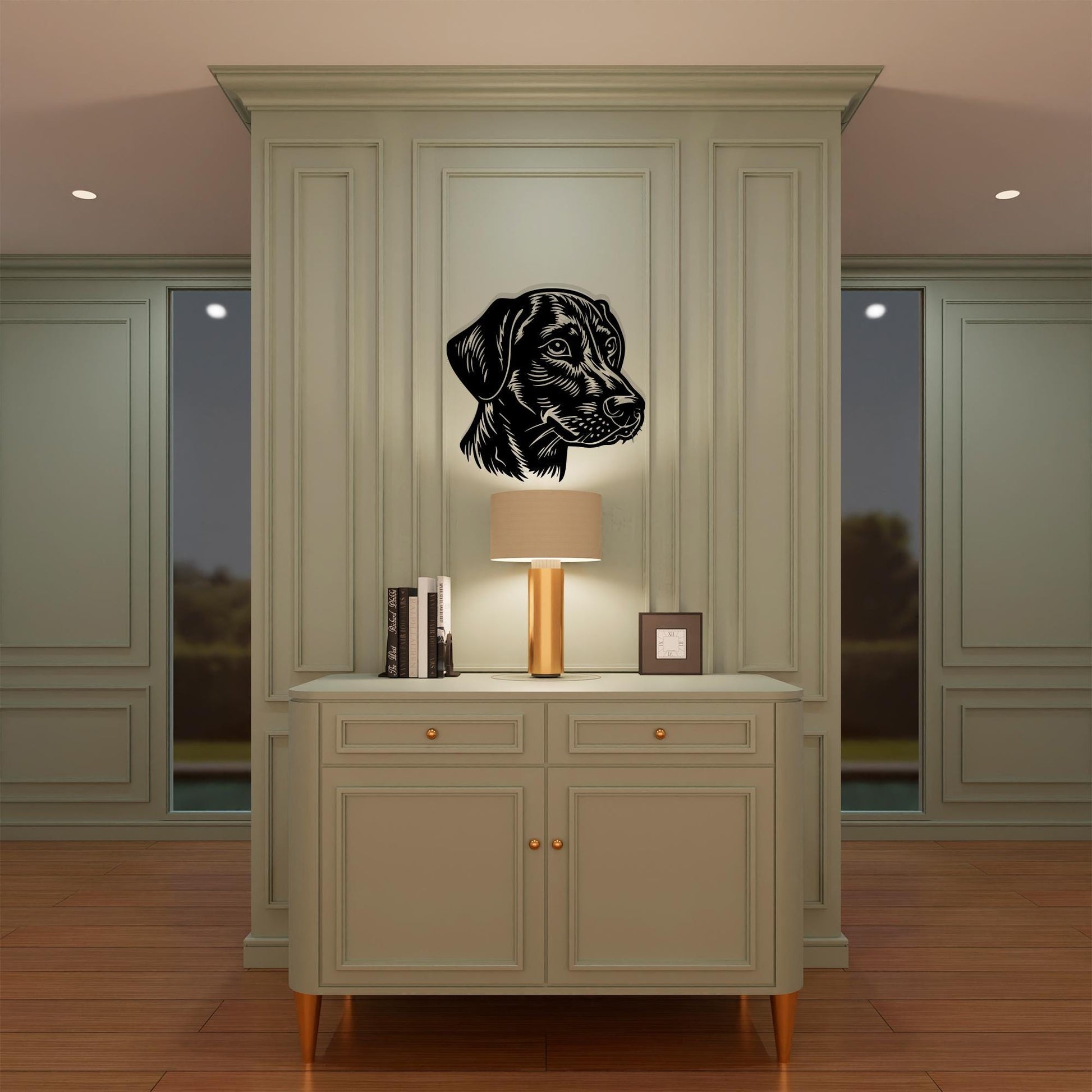 Labrador Metal Wall Art, Dog Silhouette, Modern Home Decor | Wallsignature