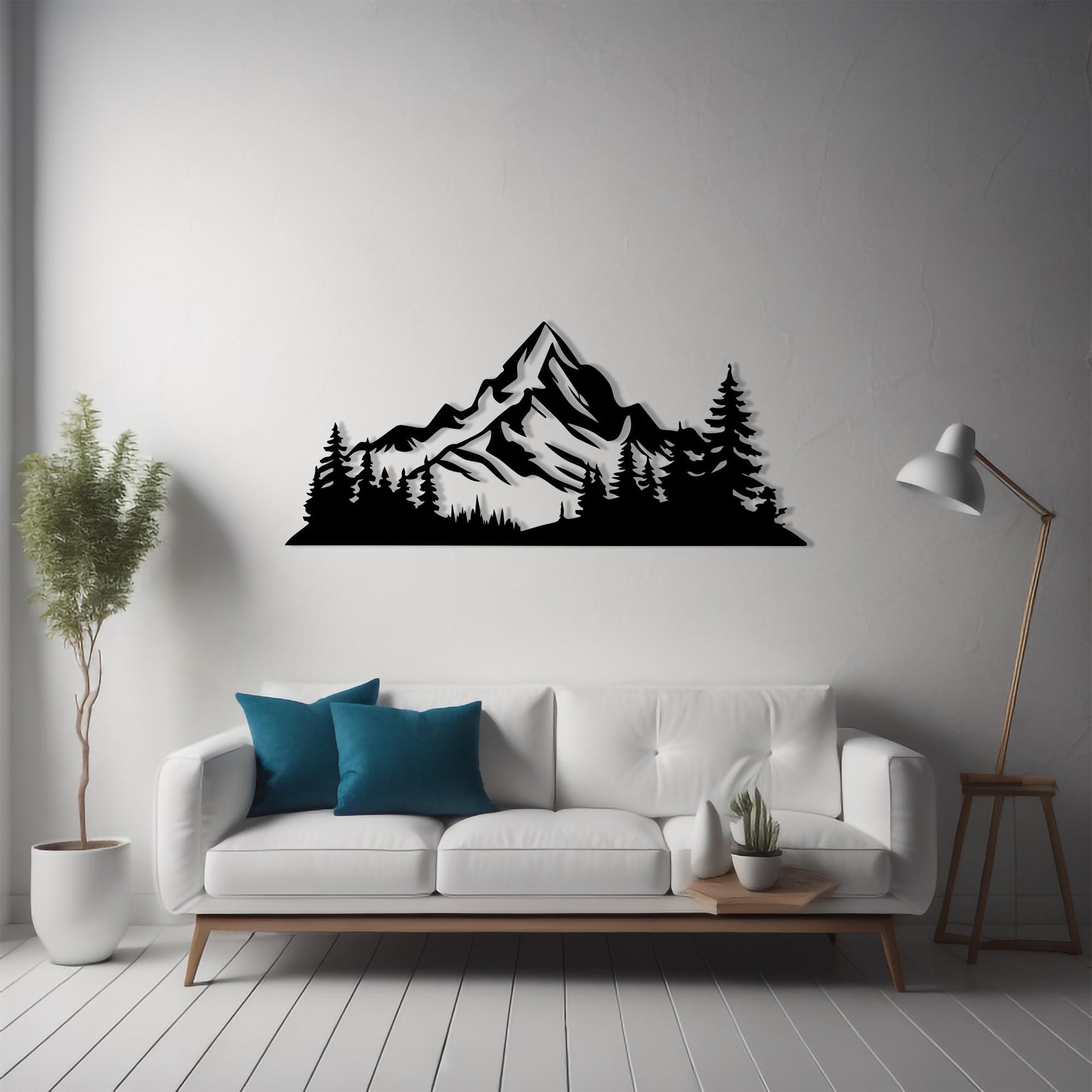 Black Mountain Metal Wall Art, Rustic Cabin Decor | Wallsignature
