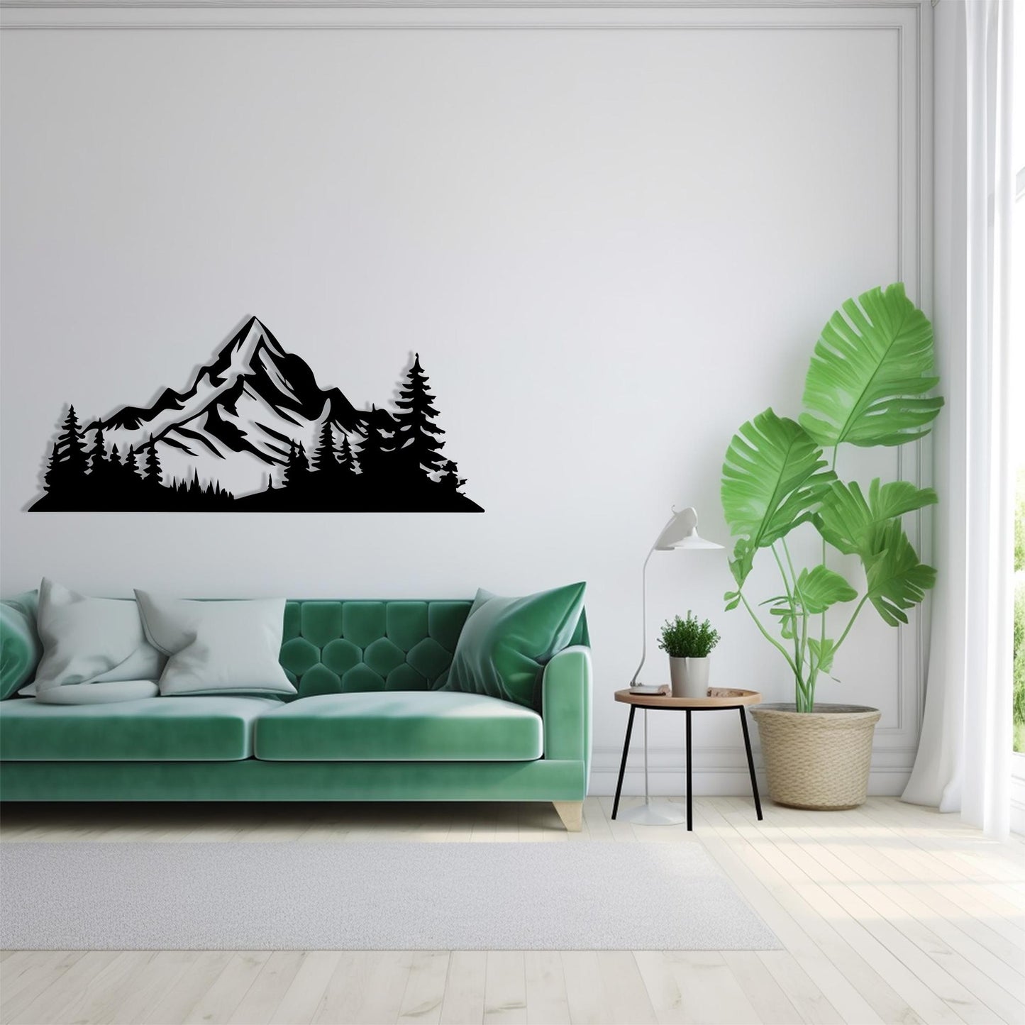 Black Mountain Metal Wall Art, Rustic Cabin Decor | Wallsignature