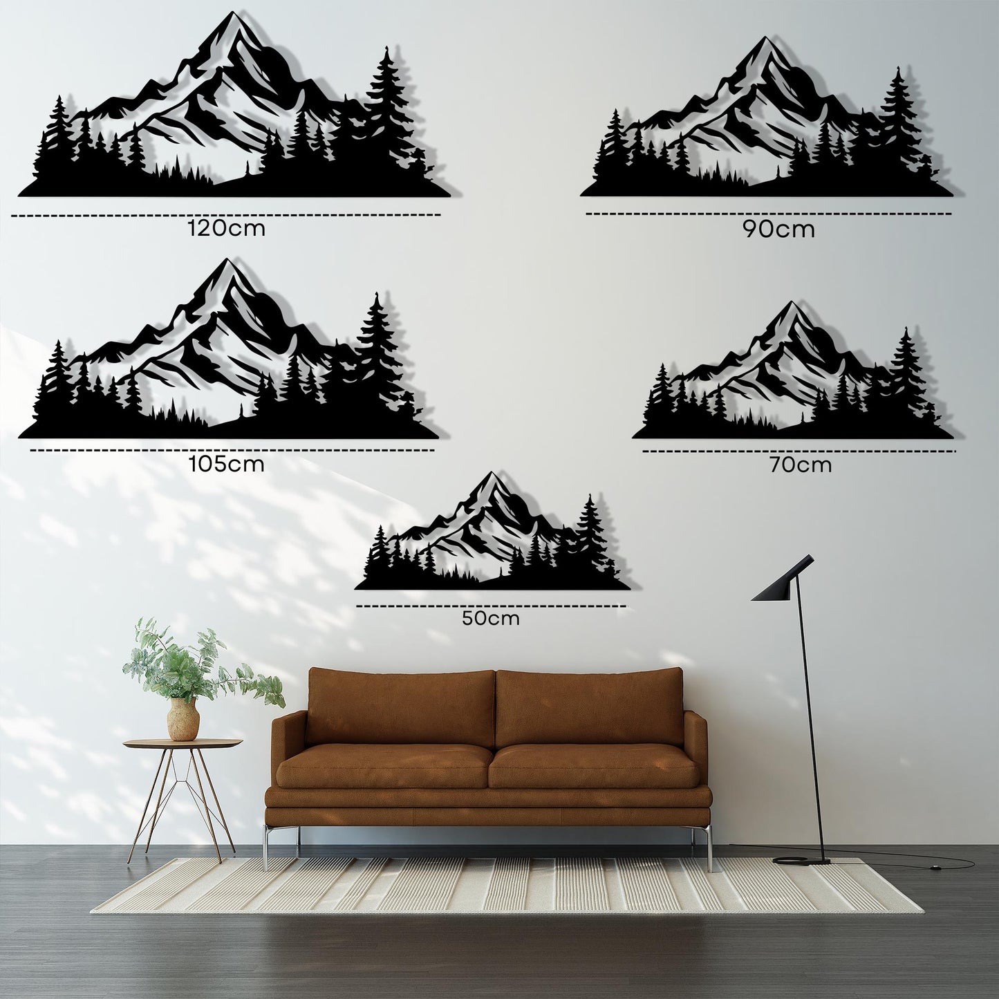 Black Mountain Metal Wall Art, Rustic Cabin Decor | Wallsignature