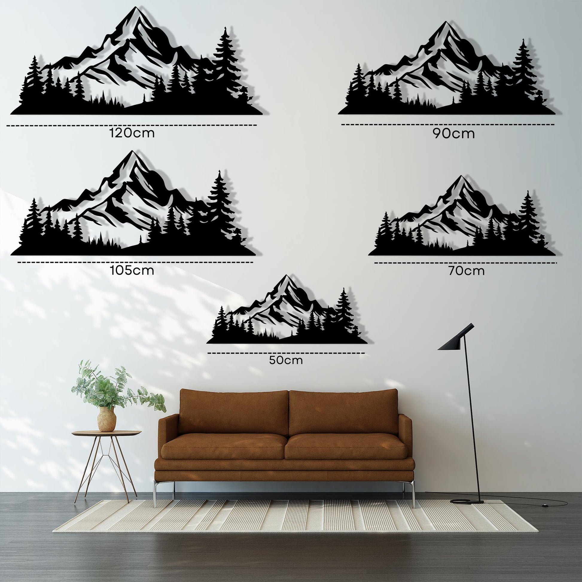Black Mountain Metal Wall Art, Rustic Cabin Decor | Wallsignature