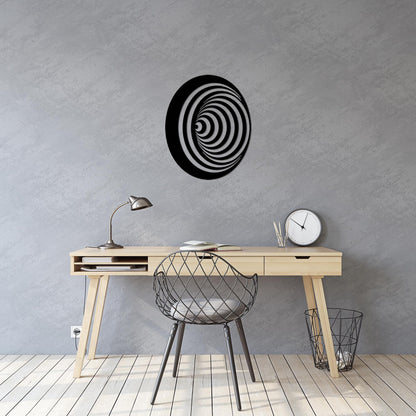 Optical Illusion Metal Wall Art colour options for the metal panel