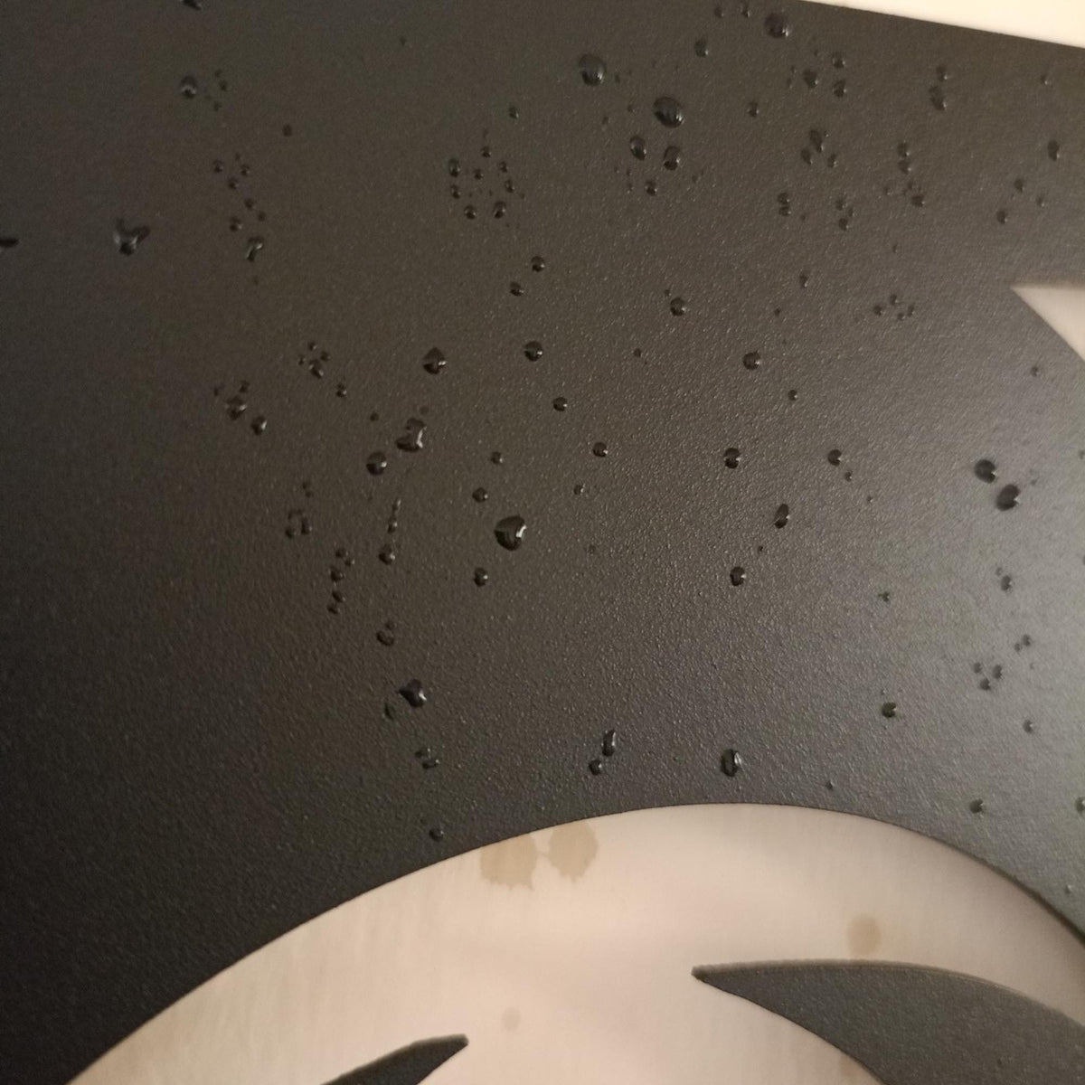 Baseball Player Metal Wall Art hanging hardware and mounting detail
