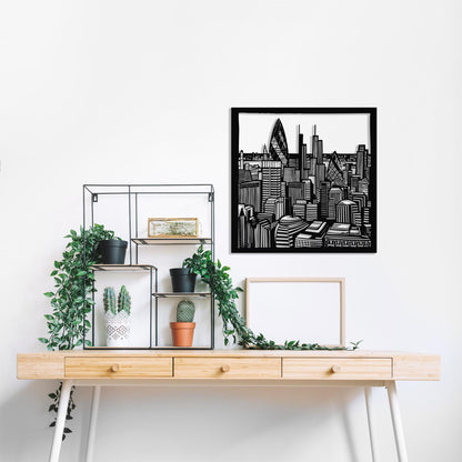 London Cityscape Metal Wall Art colour options for the metal panel
