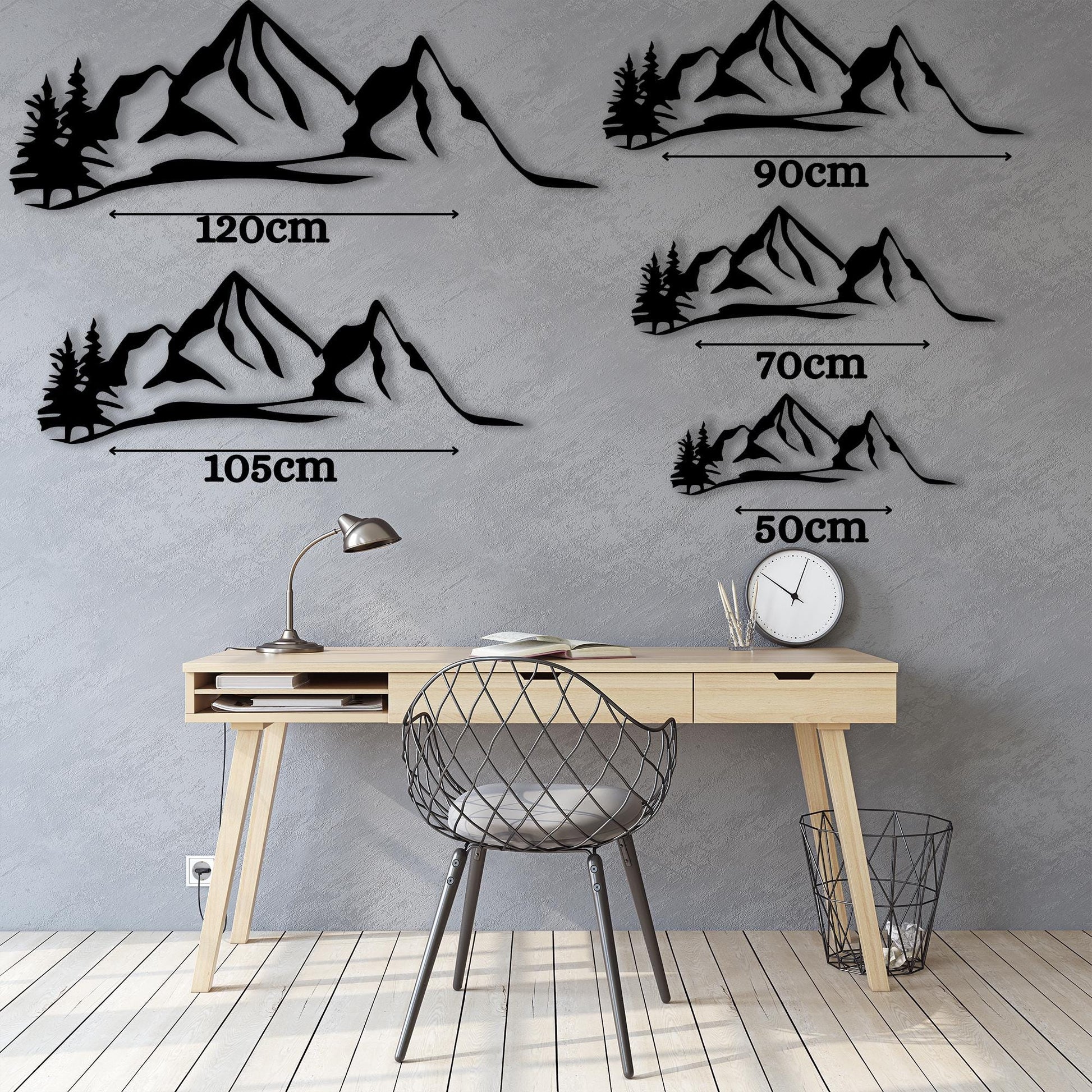 Mountain Metal Wall Art, Minimalist Nature Decor, Cabin Art | Wallsignature