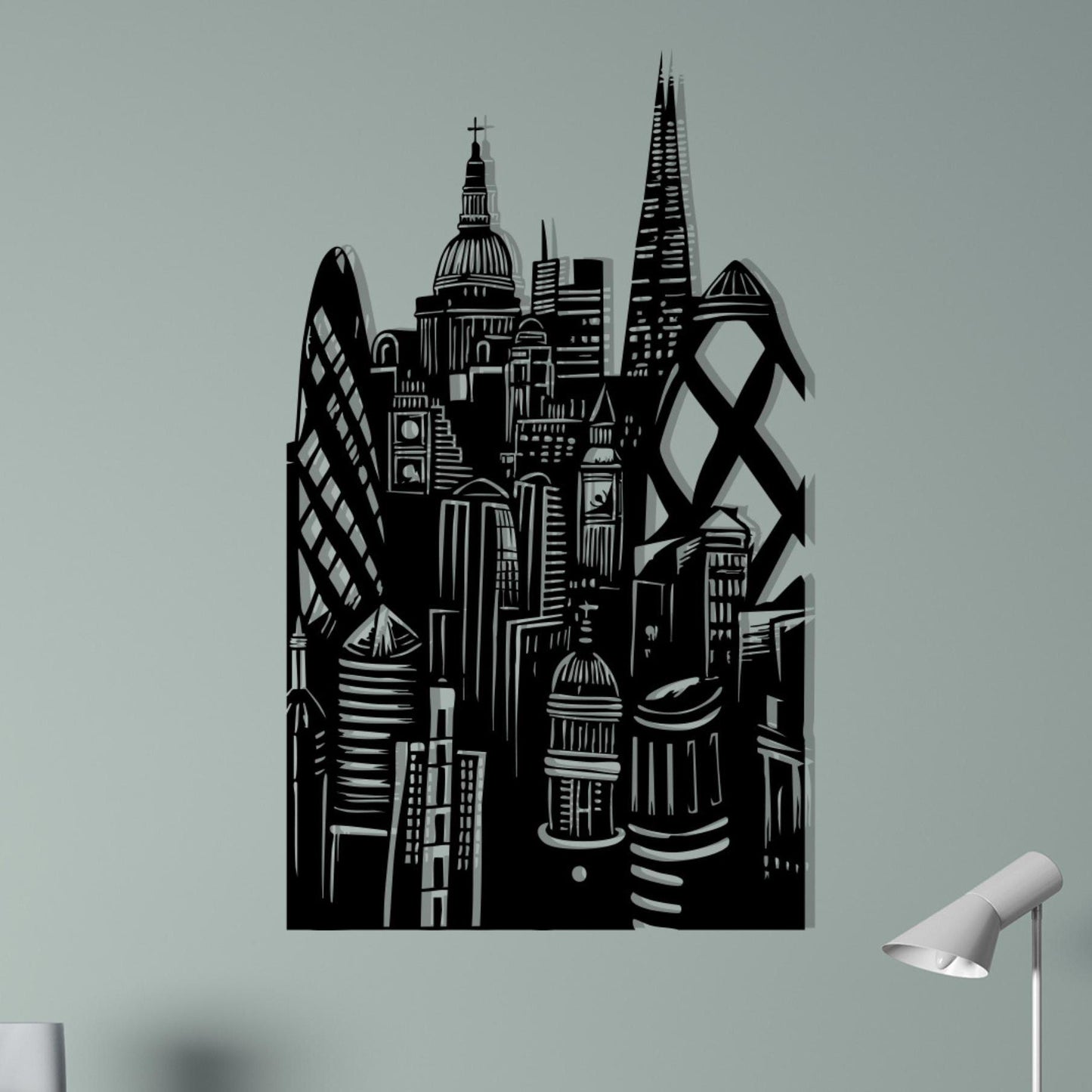 London Skyline Metal Wall Art, Modern Cityscape Decor, Unique Birthday Gift | Wallsignature