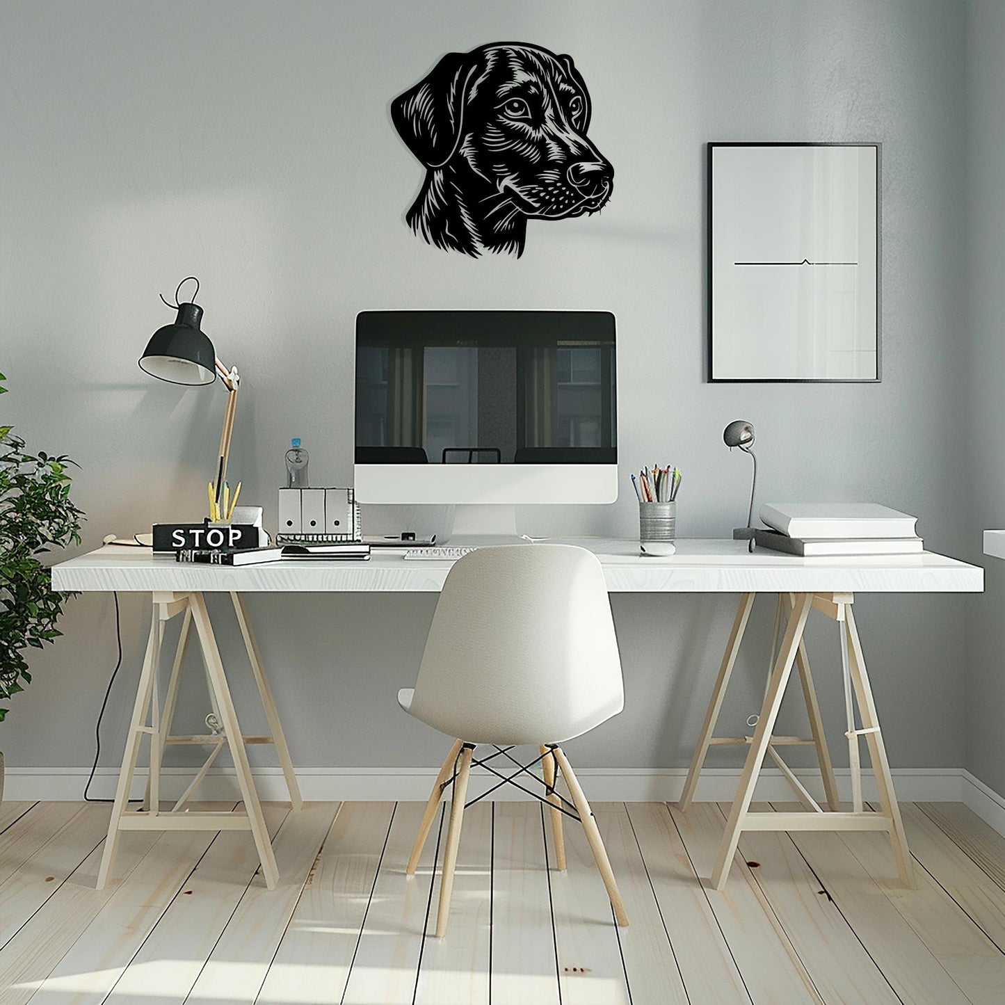 Labrador Metal Wall Art, Dog Silhouette, Modern Home Decor | Wallsignature