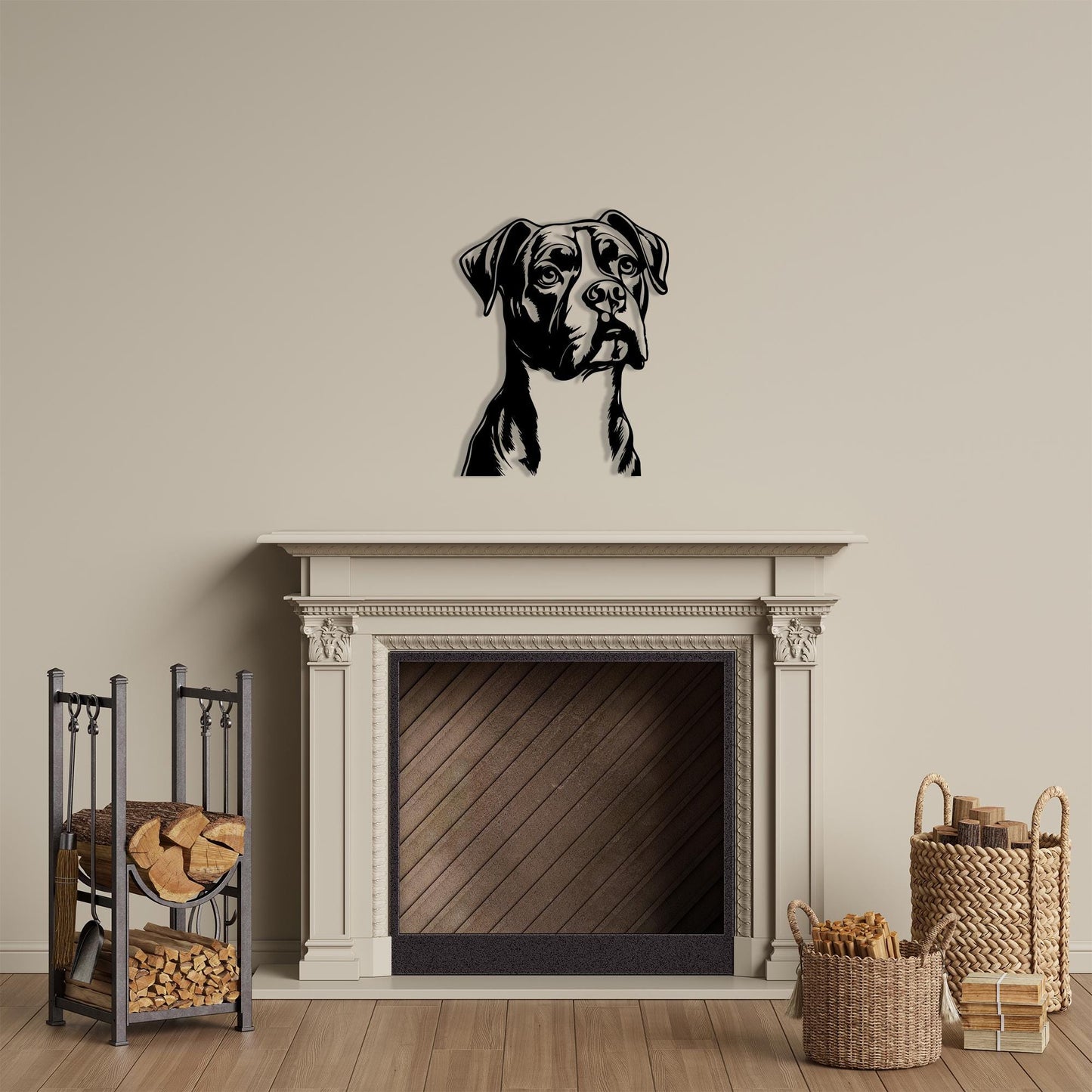 Boxer Dog Metal Art, Minimalist Pet Silhouette, Modern Wall Decor, Animal Lover Gift | Wallsignature