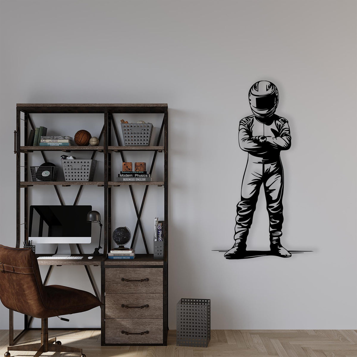 Racing Driver Metal Wall Art detail of the metal edge