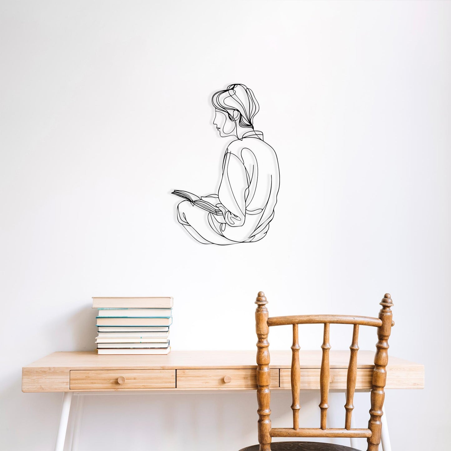 Dog & Owner Metal Wall Art – Minimalist One-Line Pet Decor | Wallsignature