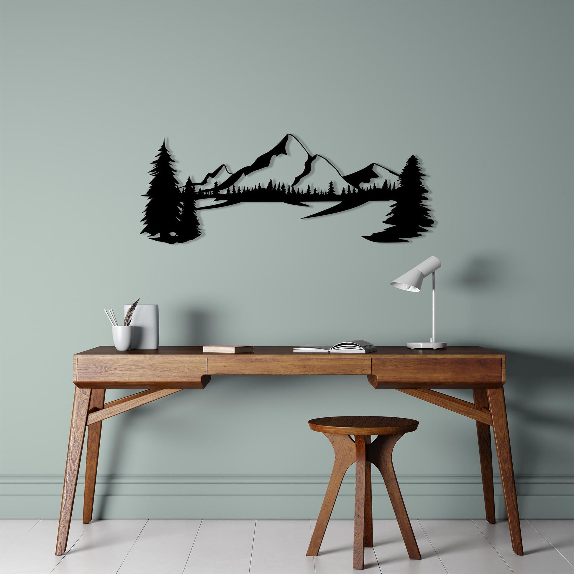 Rustic Mountain Metal Wall Art, Modern Farmhouse Decor | Wallsignature
