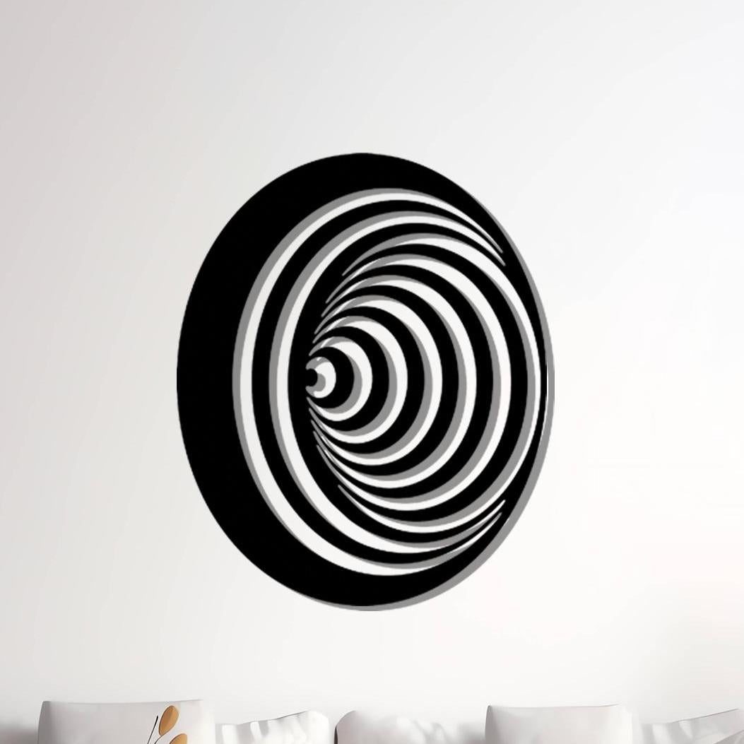 Optical Illusion Metal Wall Art, Modern Geometric Decor | Wallsignature