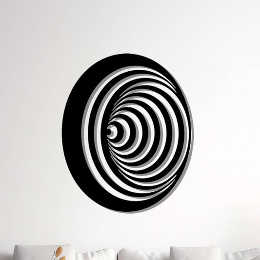 Optical Illusion Metal Wall Art, Modern Geometric Decor | Wallsignature
