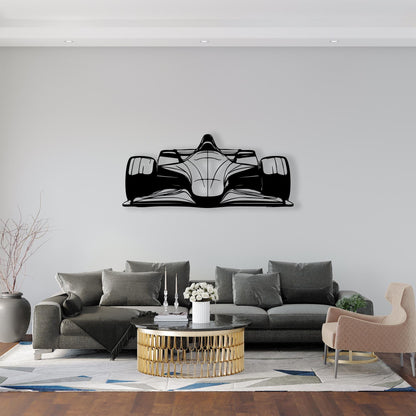 Metal Formula One Car Wall Art close-up of the powder-coated finish