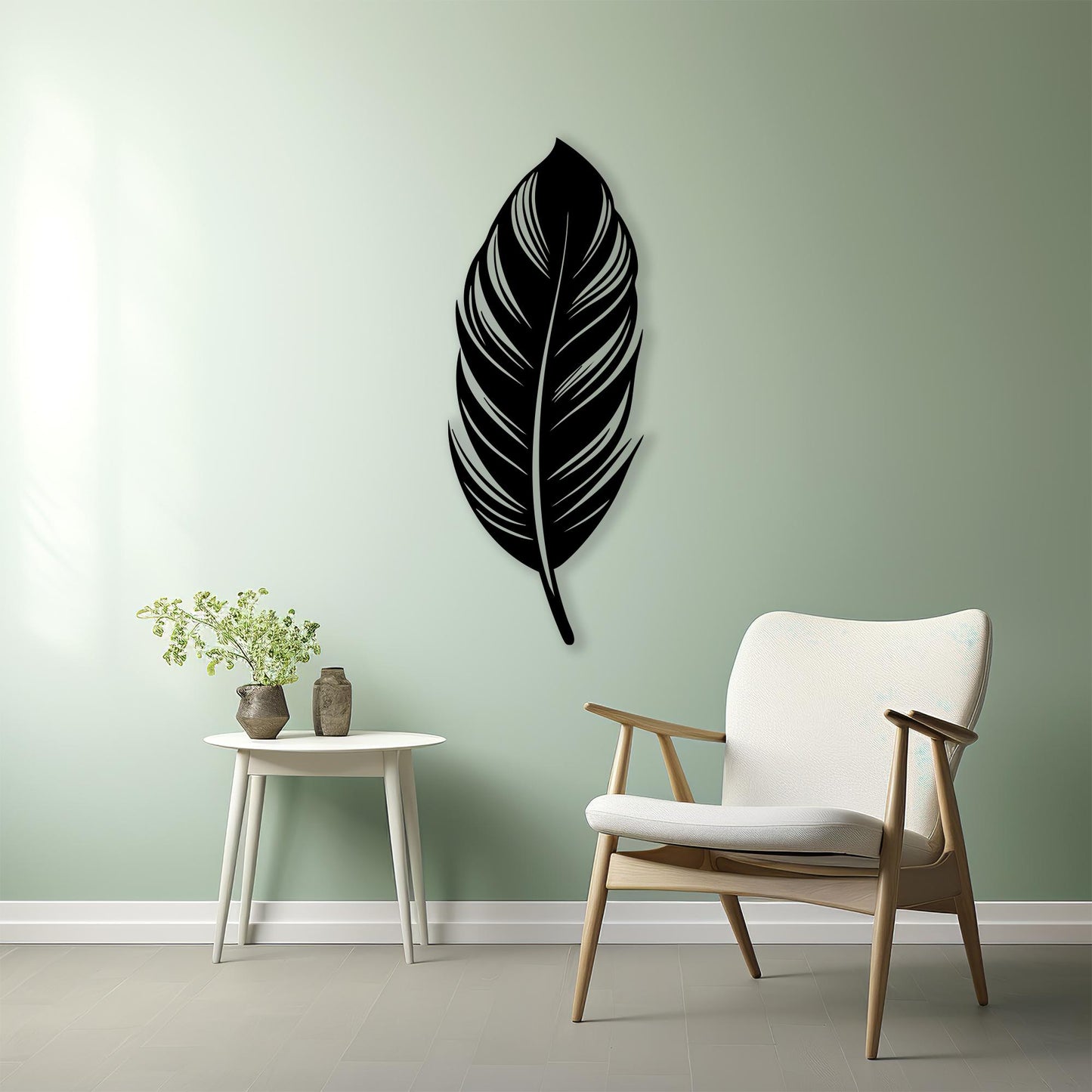 Large Metal Feather Wall Art colour options for the metal panel