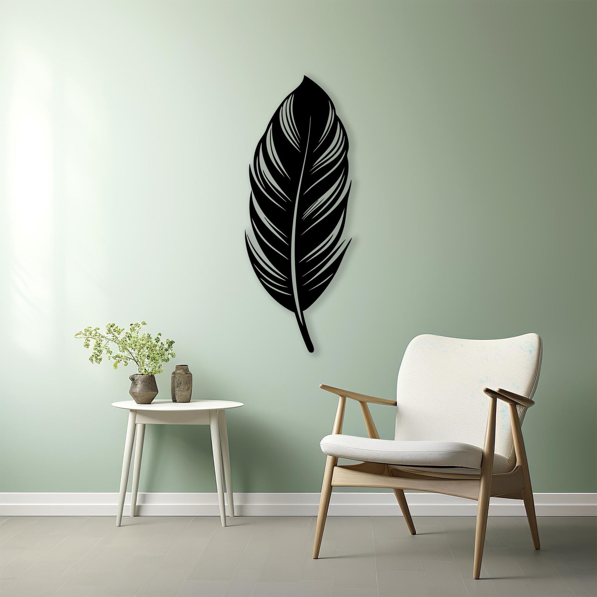 Large Metal Feather Wall Art colour options for the metal panel