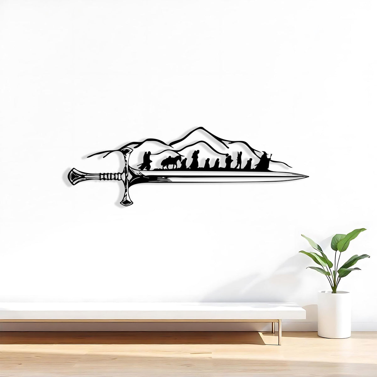 Fantasy Sword Metal Wall Art colour options for the metal panel