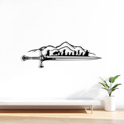 Fantasy Sword Metal Wall Art colour options for the metal panel