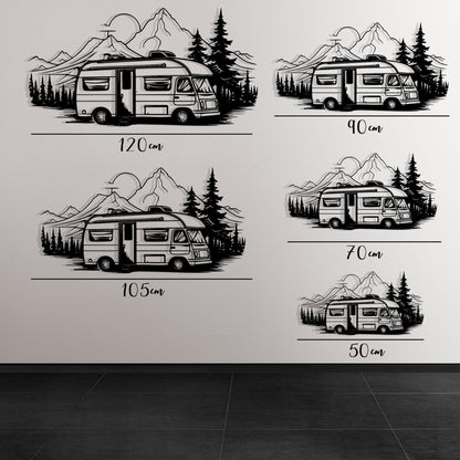 Camper Van Metal Wall Art colour options for the metal panel