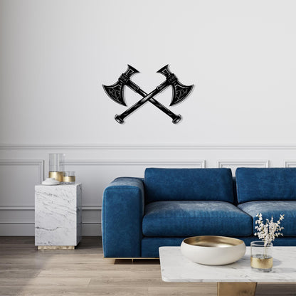 Viking Axe Metal Wall Art colour options for the metal panel