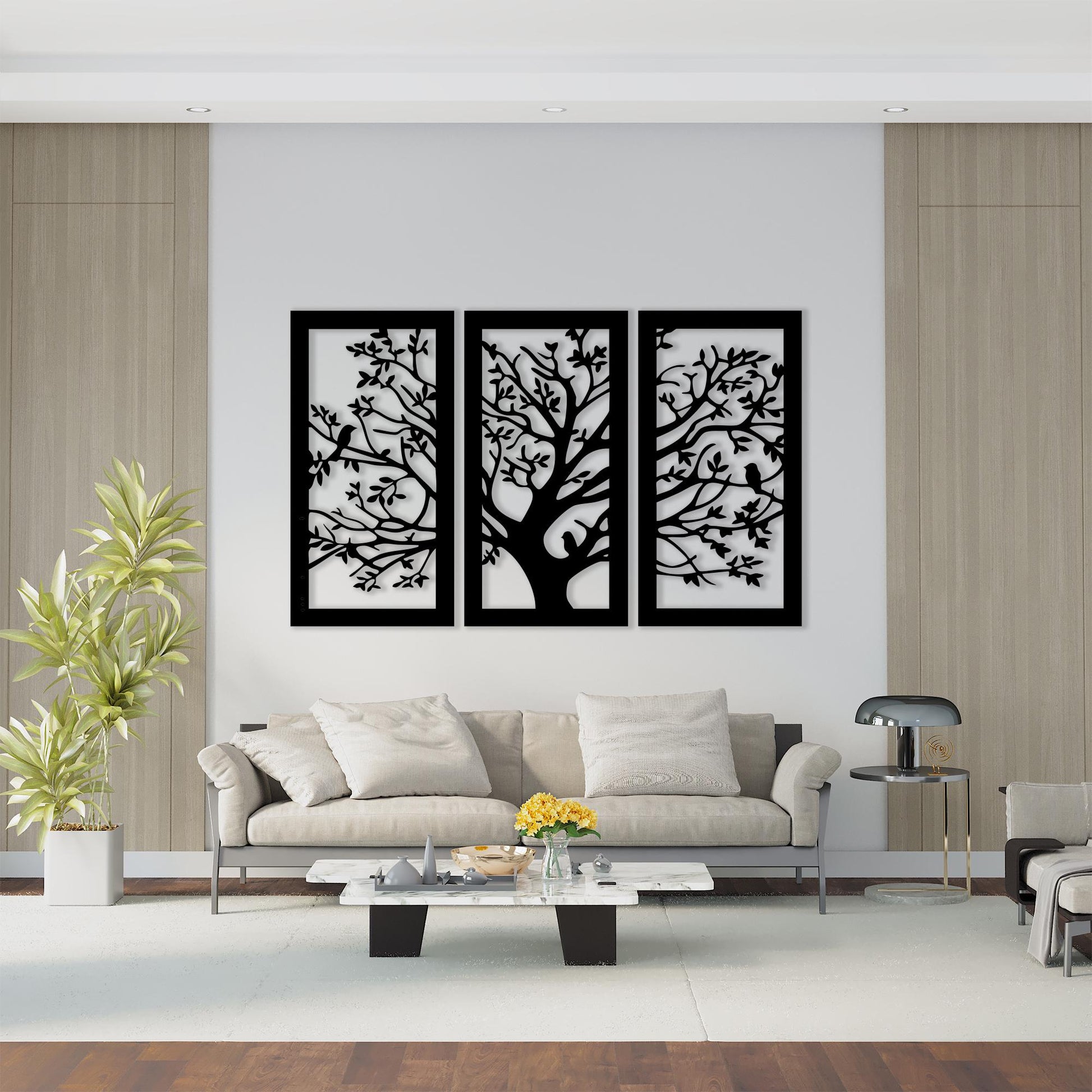 Metal Mountain Wall Art bedroom interior styling