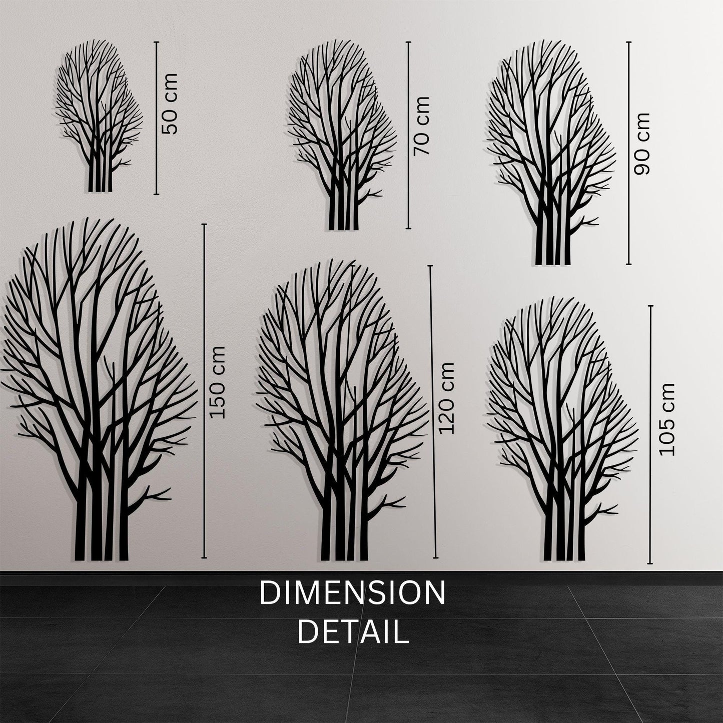 Tree Minimalist Metal Wall Art, Modern Home Decor Silhouette, Unique Birthday Gift | Wallsignature