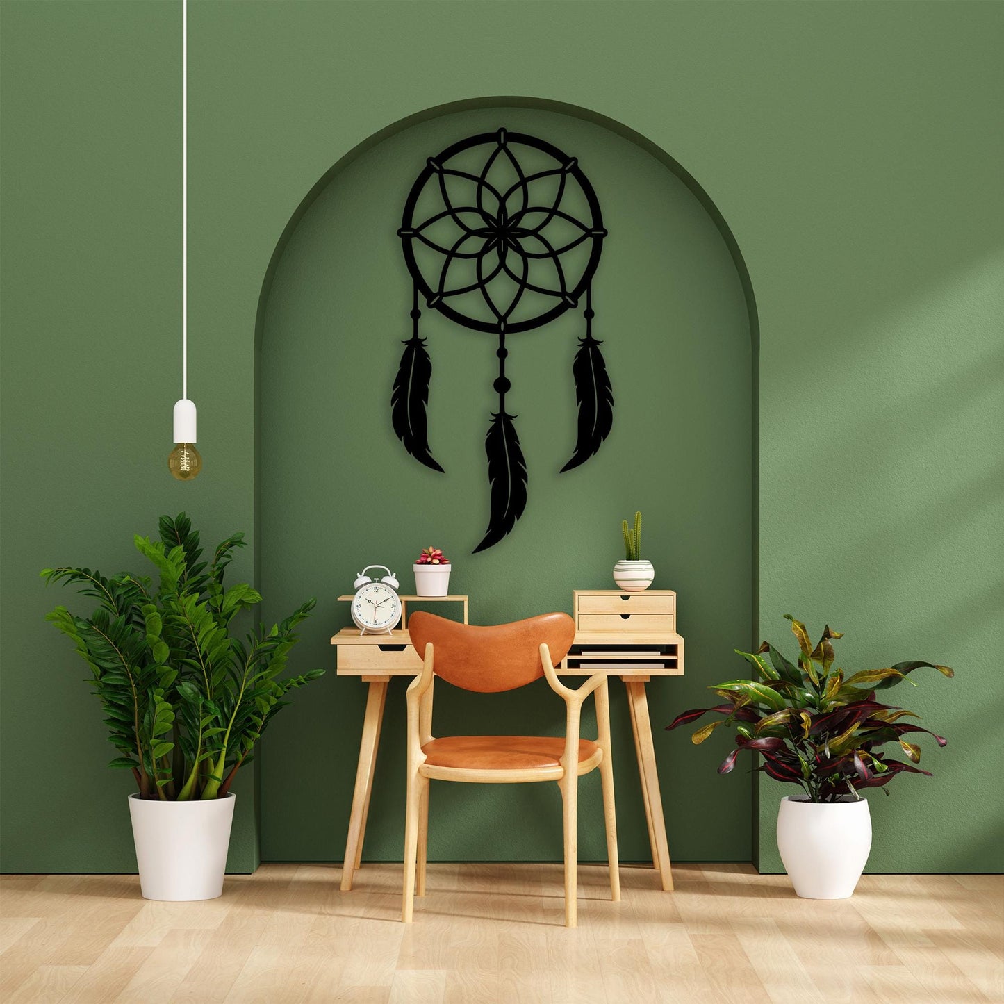 Dreamcatcher Black Metal Wall Art colour options for the metal panel