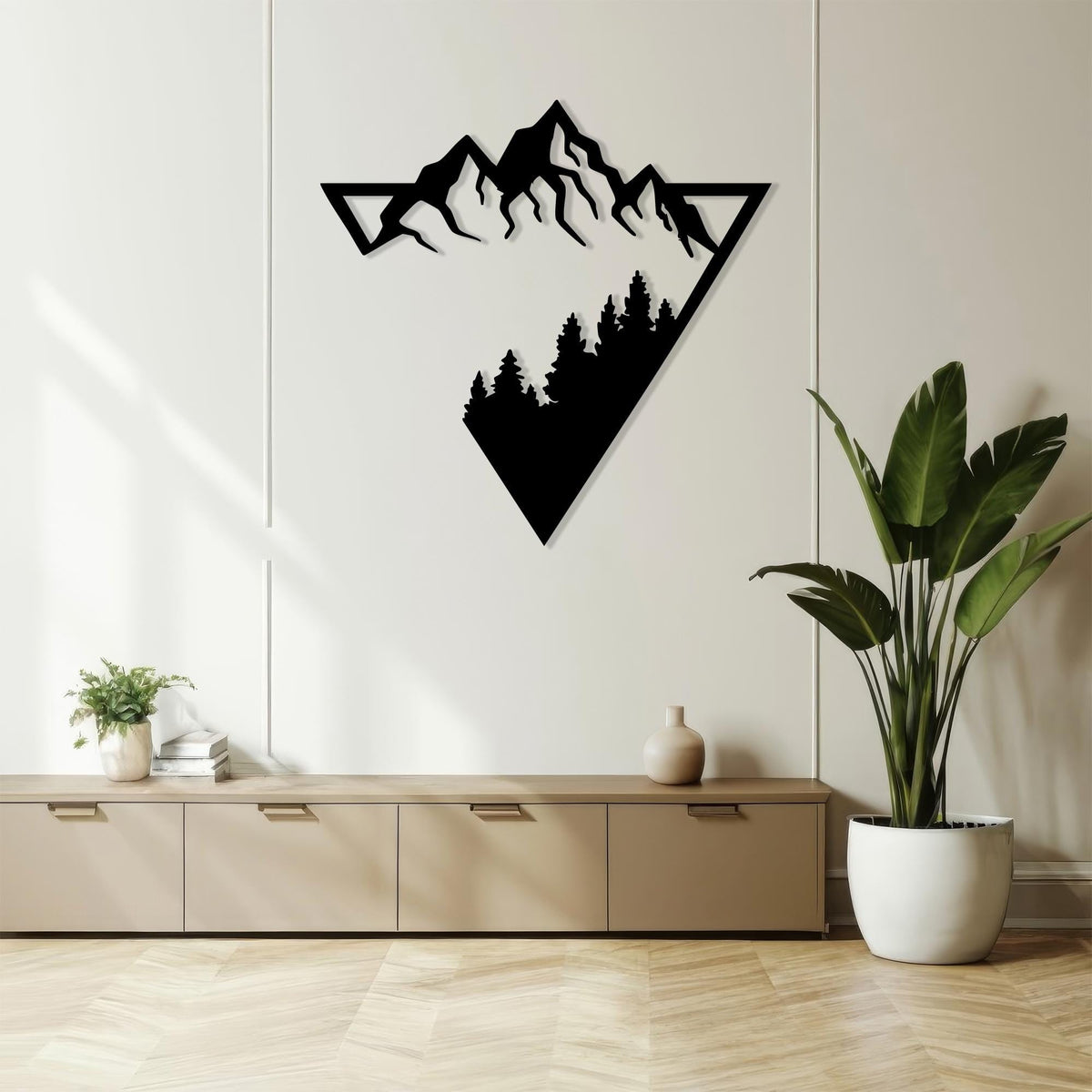 Mountain Forest Metal Wall Art colour options for the metal panel