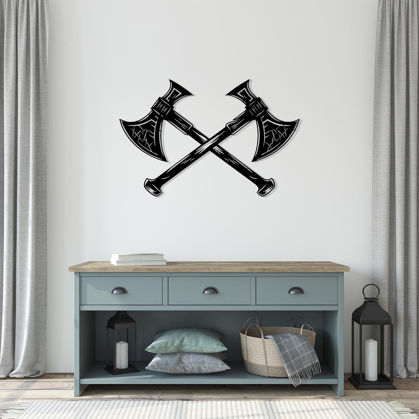 Viking Axe Metal Wall Art – Norse Warrior Nordic Decor | Wallsignature