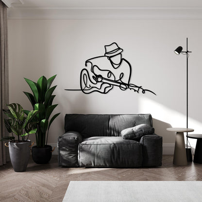 Guitarist Metal Wall Art bedroom interior styling