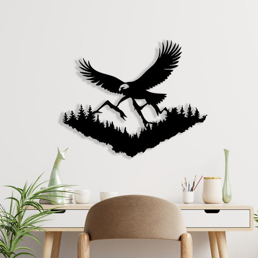 Eagle Mountain Metal Wall Art – laser-cut steel wall decor