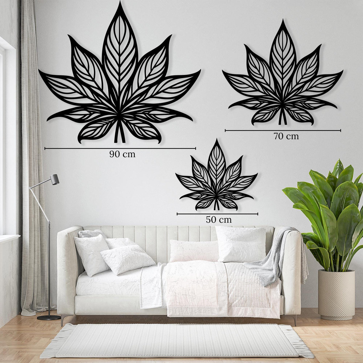 Lotus Flower Metal Wall Art close-up of the powder-coated finish