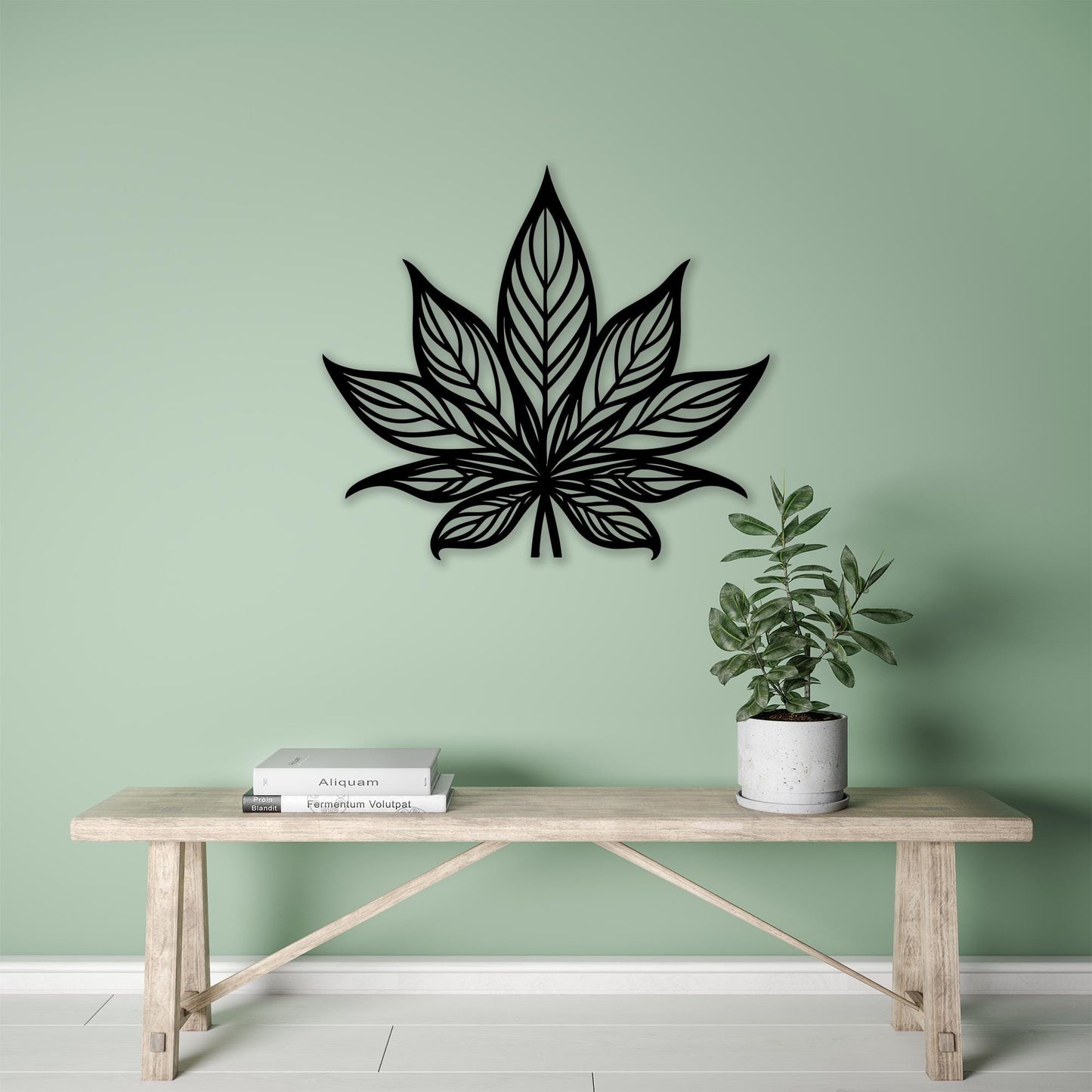 Lotus Flower Metal Wall Art detail of the metal edge
