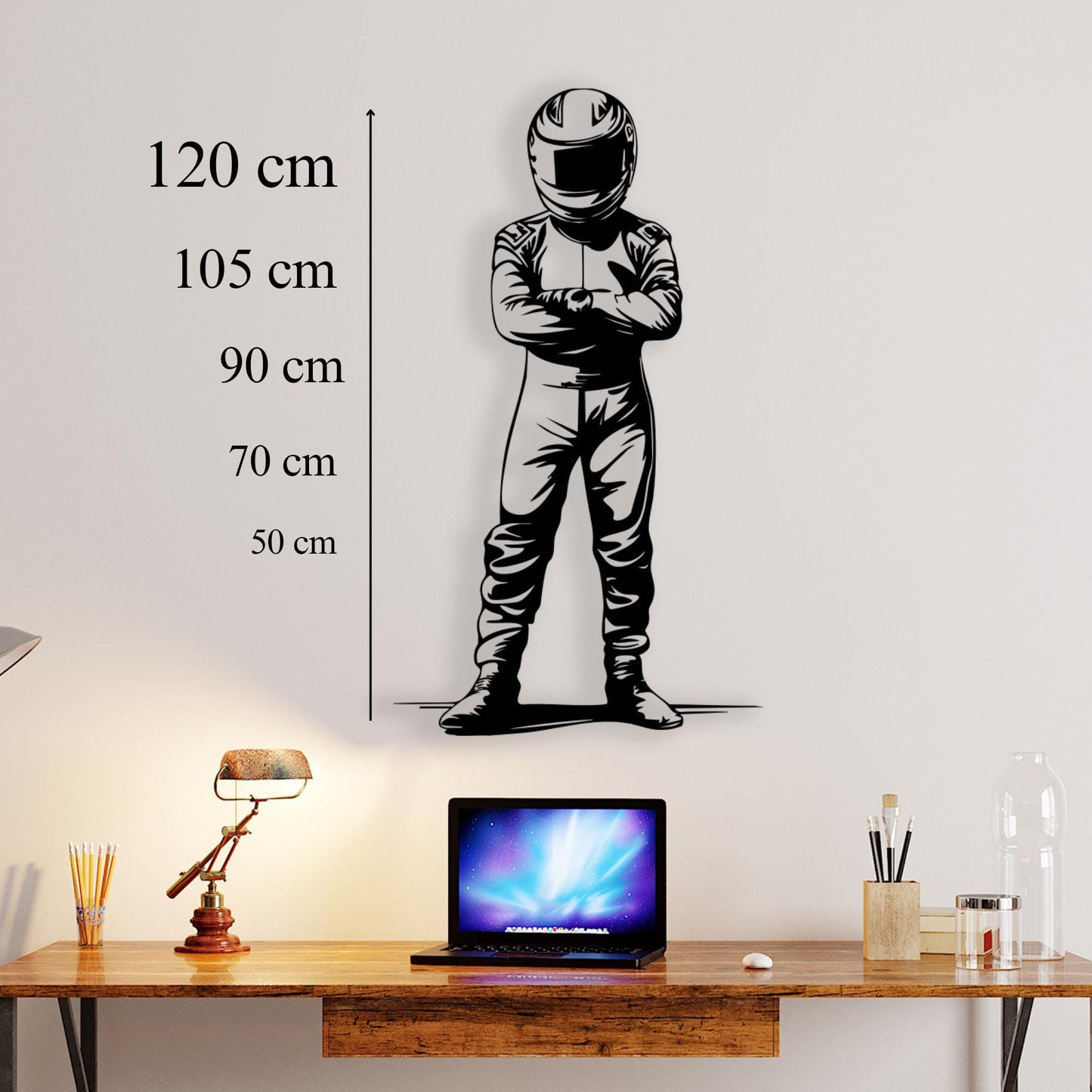 Racing Driver Metal Wall Art, Motorsport Pilot Decor, F1 Gift for Man Cave, Garage | Wallsignature