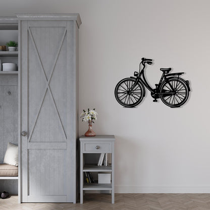 Bicycle Black Metal Wall Art colour options for the metal panel