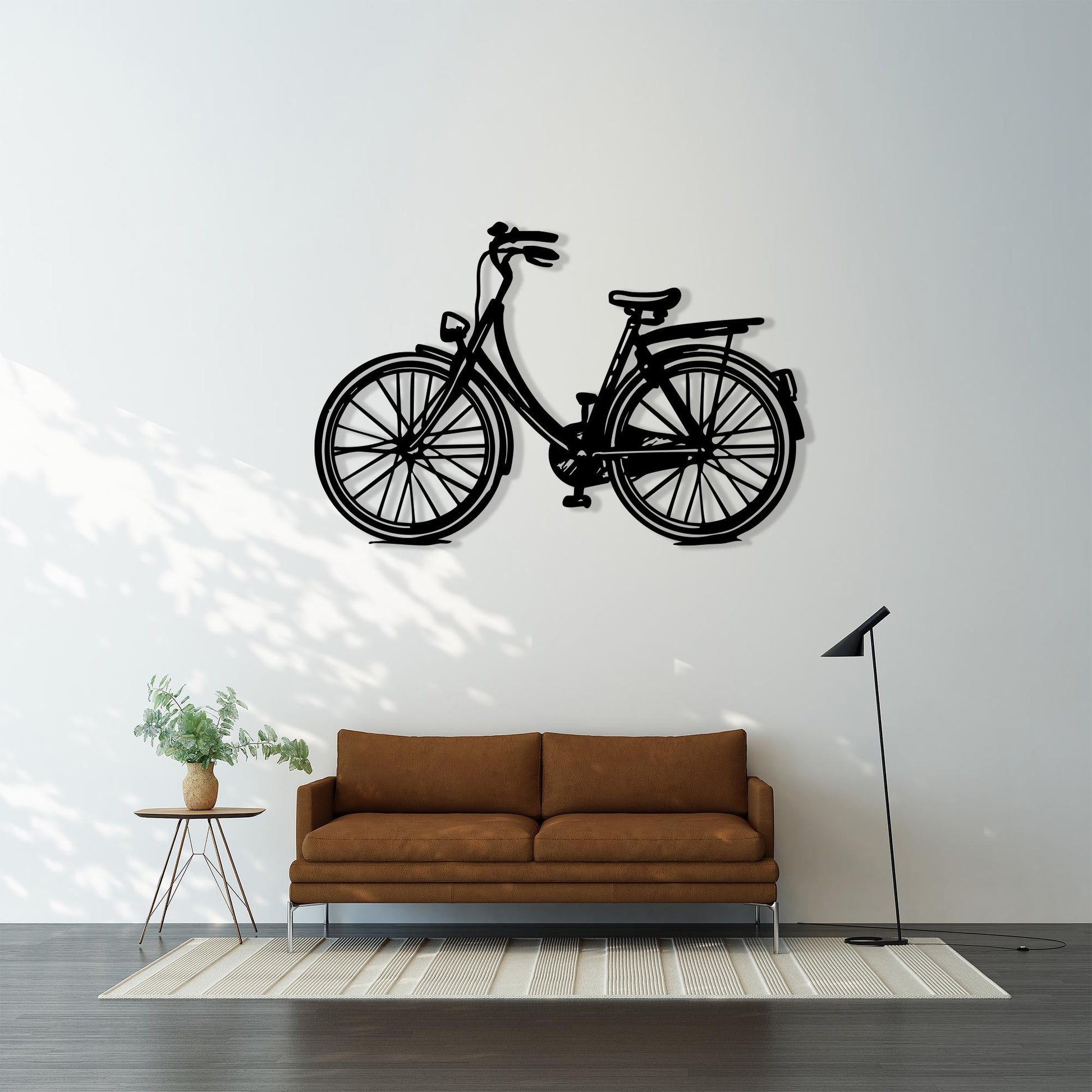 Bicycle Black Metal Wall Art, Minimalist Home Decor for Cyclists, Unique Birthday Gift | Wallsignature