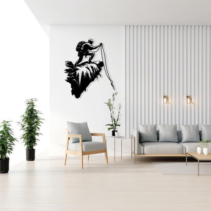 Rock Climber Metal Wall Art bedroom interior styling