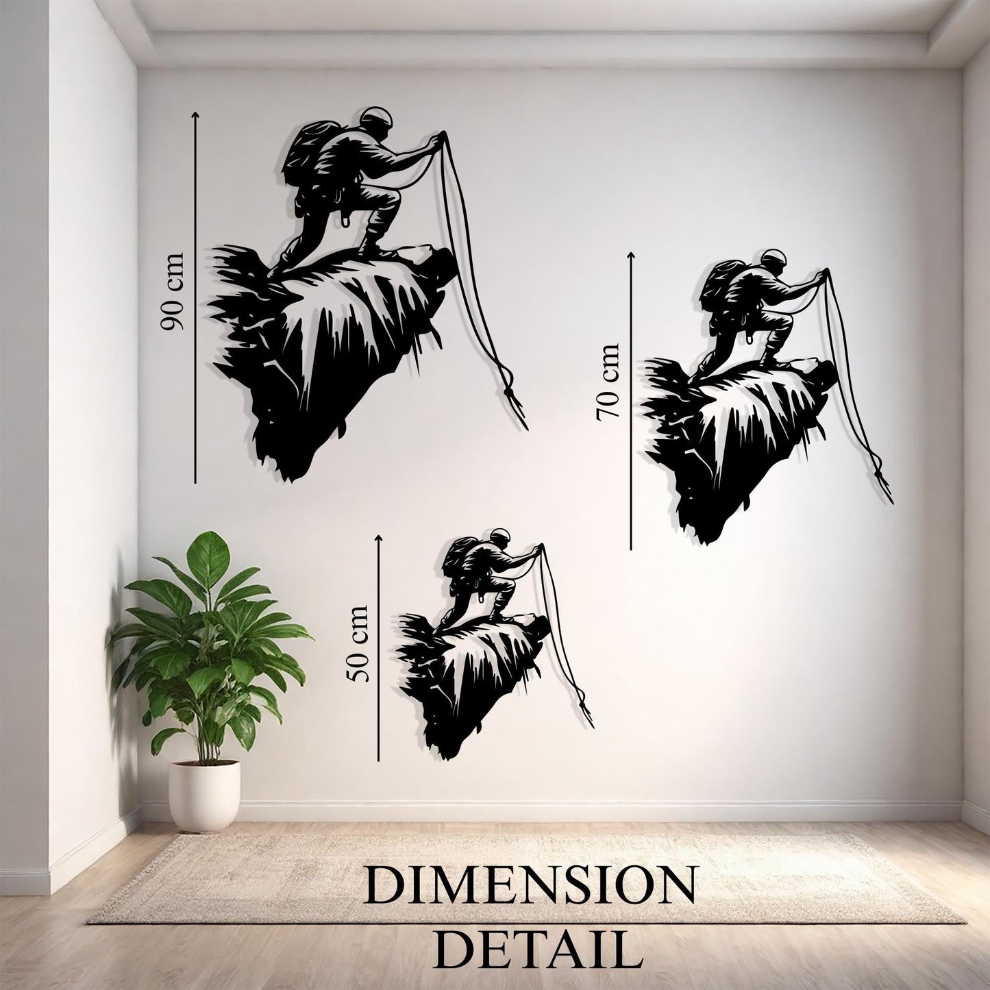 Rock Climber Metal Wall Art, Mountain Climbing Decor, Bouldering Gift for Him, Extreme Sport