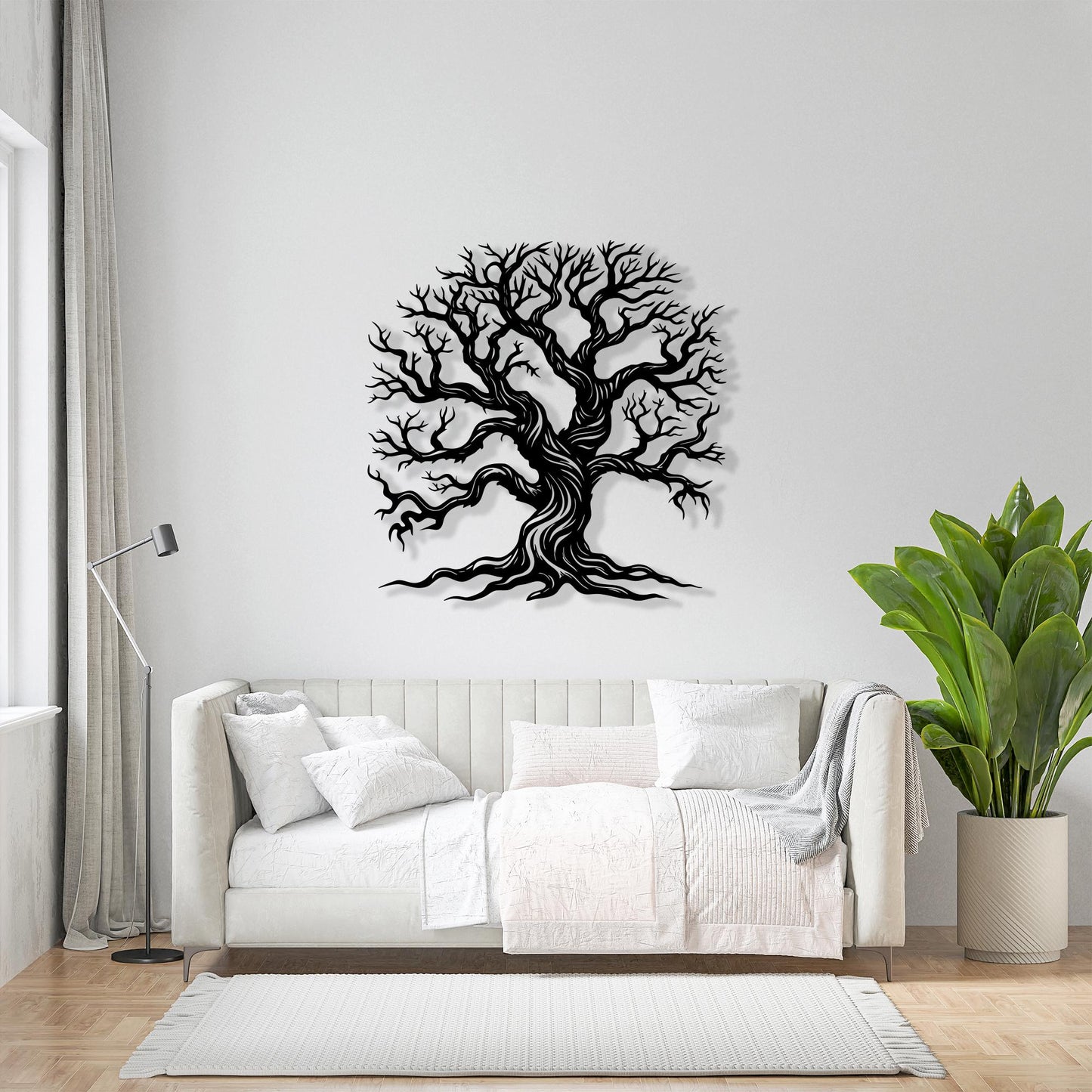 Gothic Tree of Life Metal Wall Art, Large Rustic Branch Decor, Unique Housewarming Gift